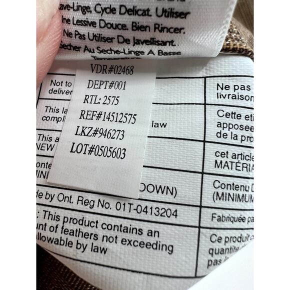 Eddie Bauer Goose Down Puffer Jacket XL Tall Red Quilted Full Zip Mens Outdoor - Picture 8 of 16